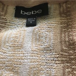 bebe Tops - Bebe Beige/ White Striped Top Size S V Neck bebe Tops - Bebe Beige/ White Striped Top Size S V Neck